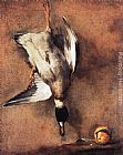 Jean Baptiste Simeon Chardin Canvas Paintings - Wild Duck with a Seville Oraange